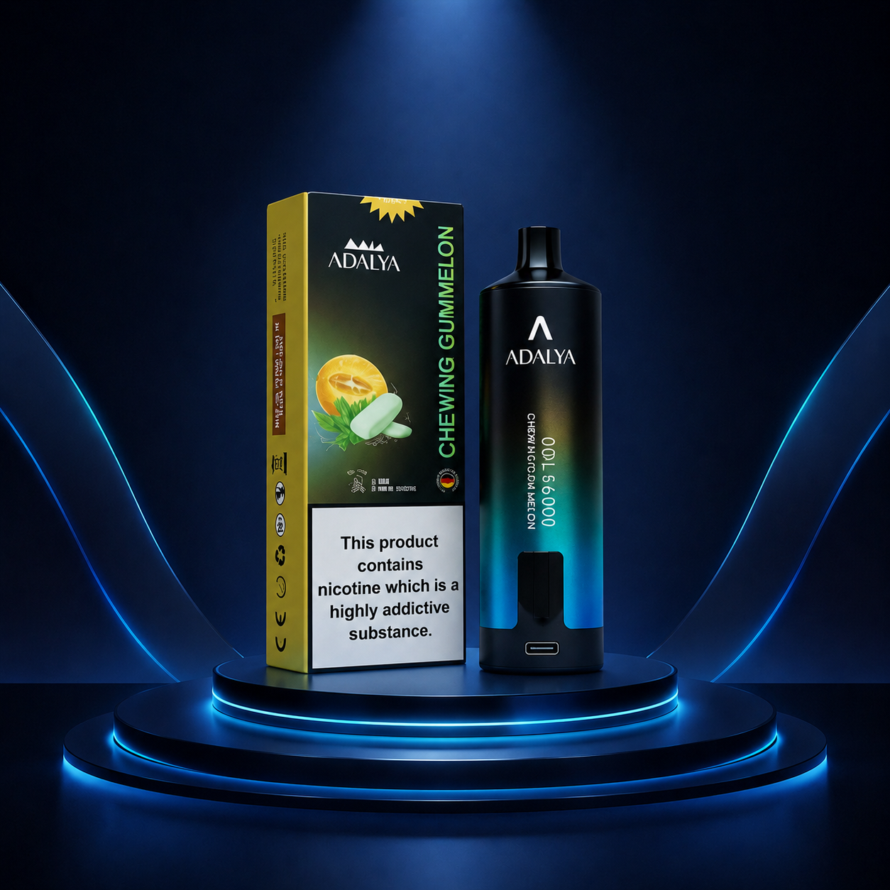 Adalya ADL16000 16K Portugal - vapes descartáveis com nicotina, muitos puffs, 16000 puffs