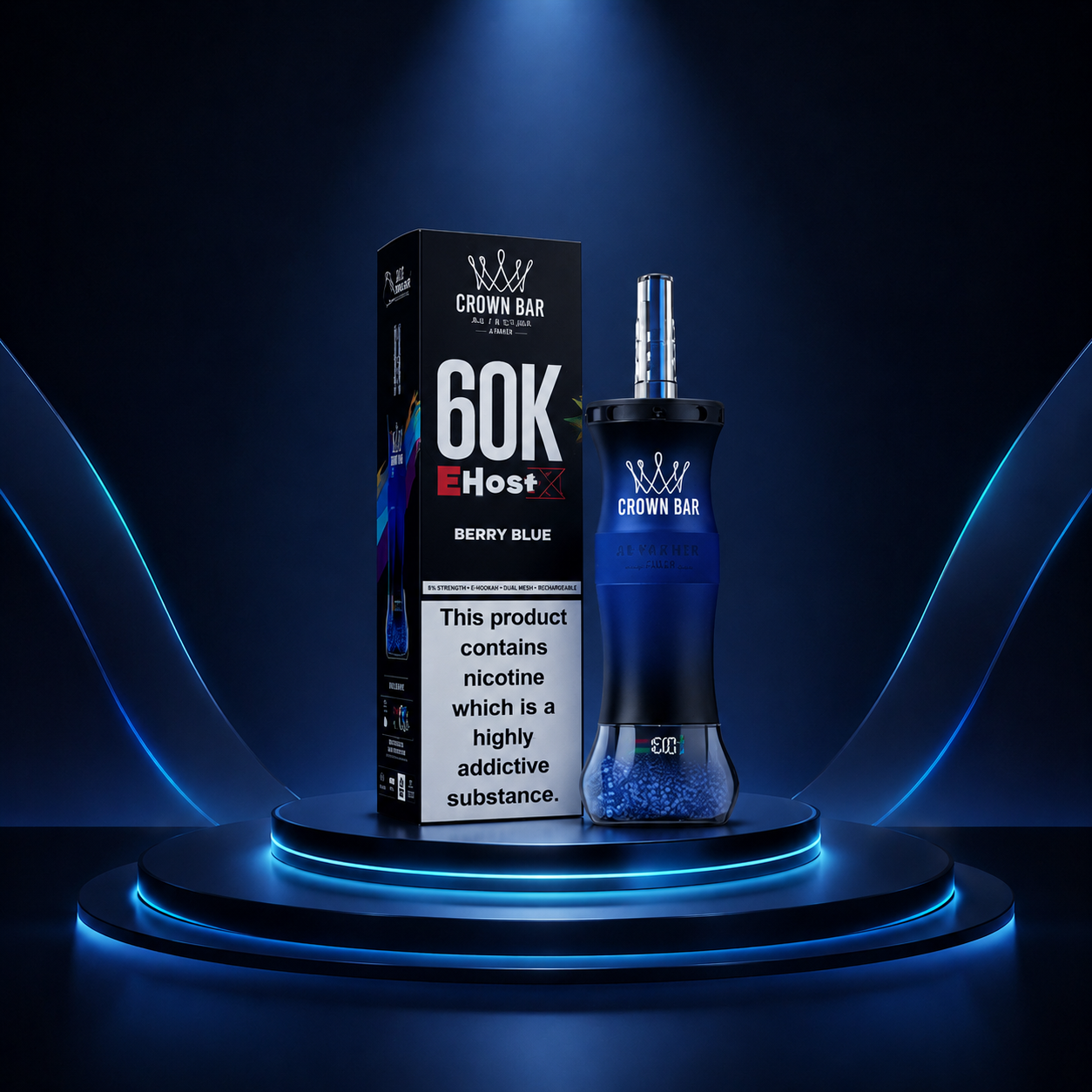 Al Fakher Crown Bar EHose X 60K Portugal - vape com nicotina, muitos puffs, puff, 60000 puffs
