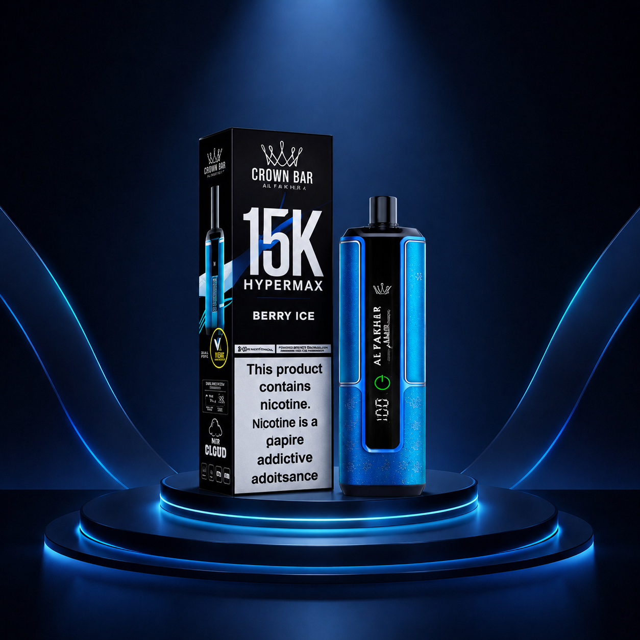Al Fakher Crown Bar HyperMax 15K Portugal - cigarro eletronico, vape descartável, 15000 puffs