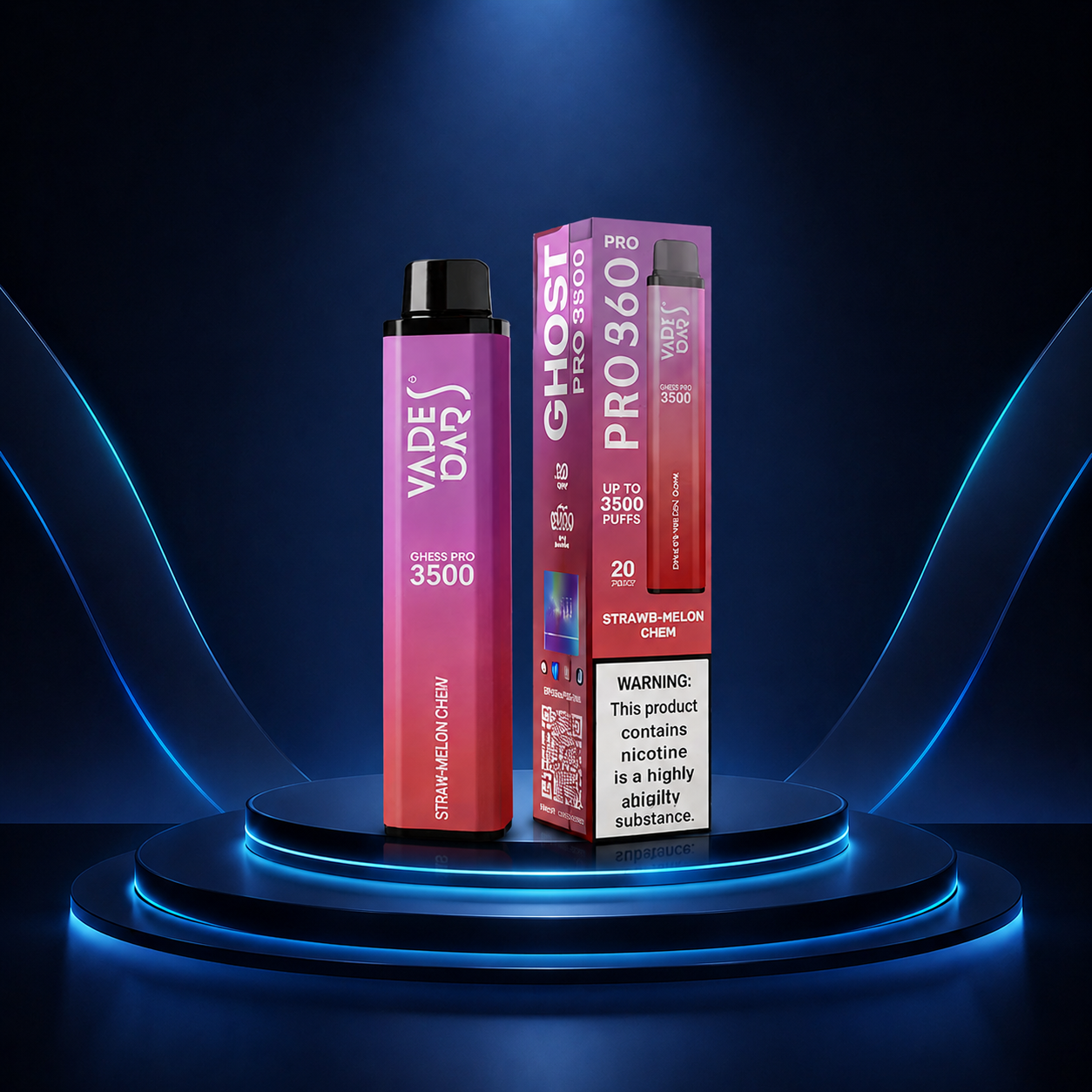 Ghost Pro 3500 Portugal - cigarro eletrónico descartável, 3500 puffs