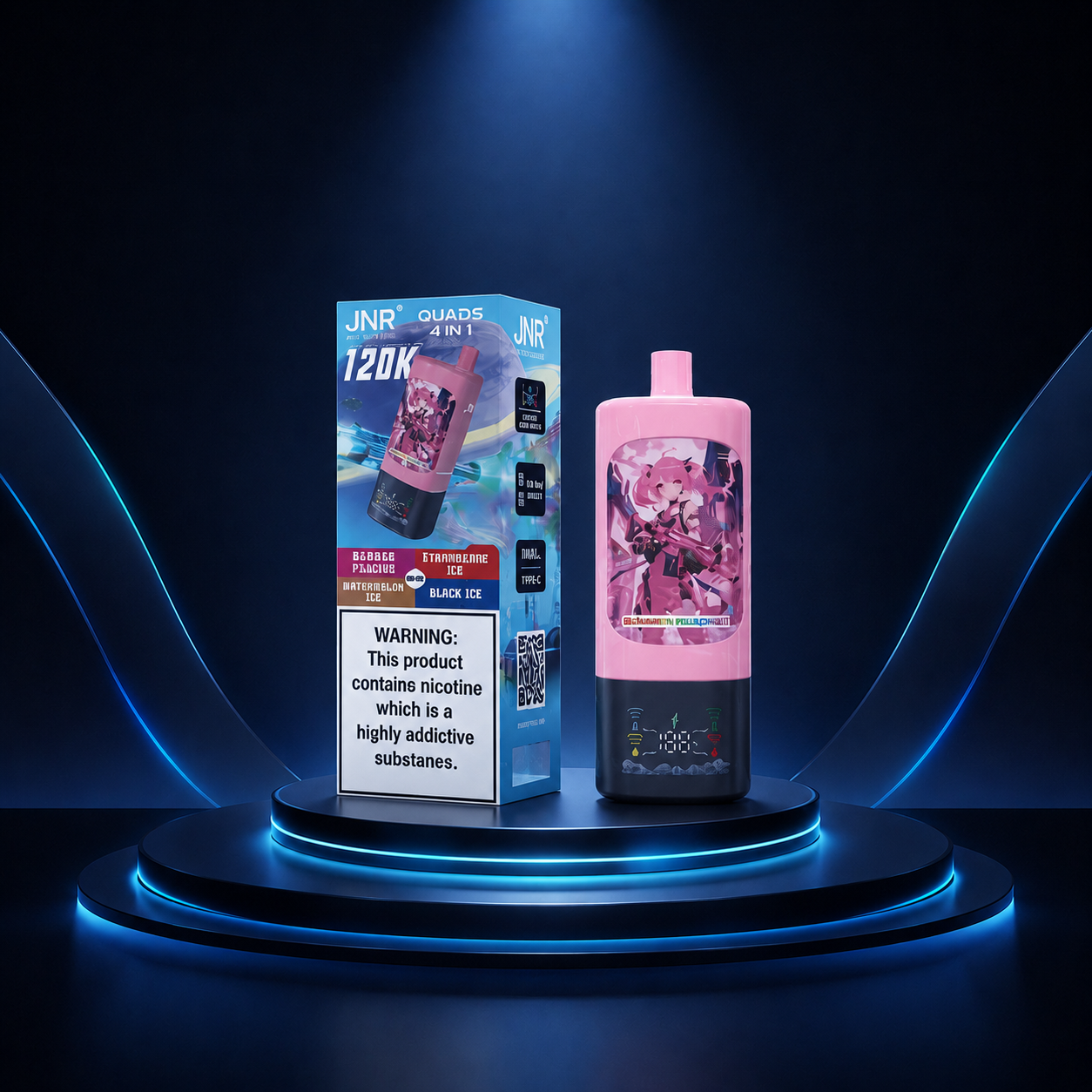 JNR Quads 4 em 1 120K Portugal - cigarro eletrónico descartável, vape descartável, 120000 puffs